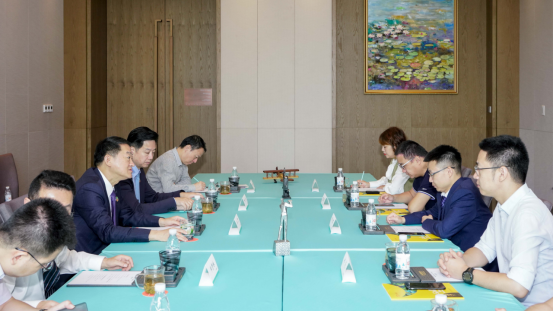 省J9直营集团集团党委书记、董事长任丁与腾讯“王者庆幸”CTO邓君、腾讯大成网总裁郑亮座谈互换